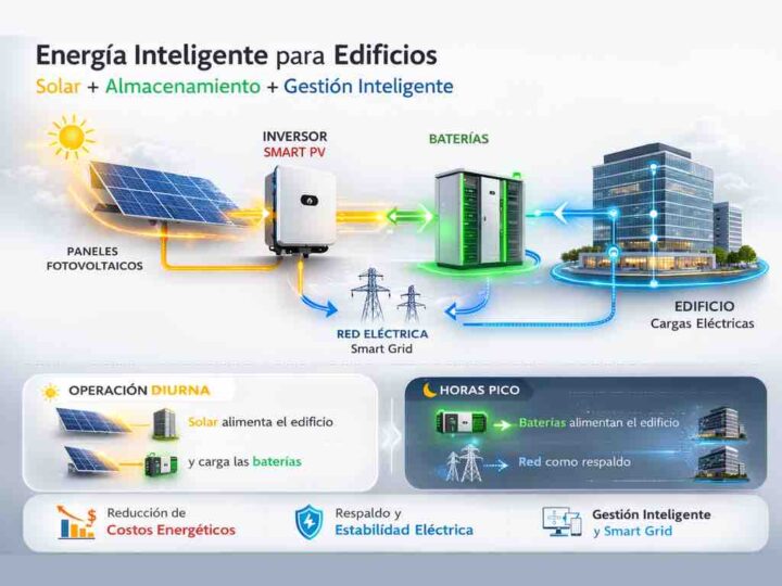 Solución de energía solar inteligente para edificios.